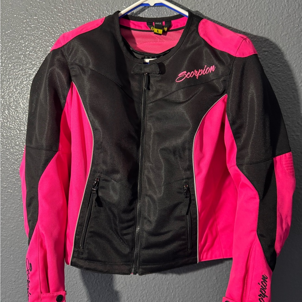 Scorpion Women's Black and Pink Riding Jacket